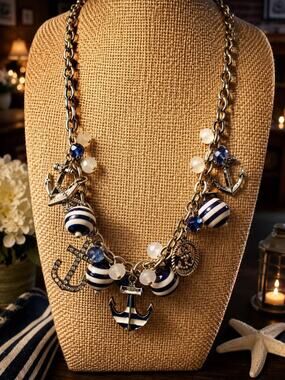 Pier 1 Imports Nautical Charm Necklace – Signed